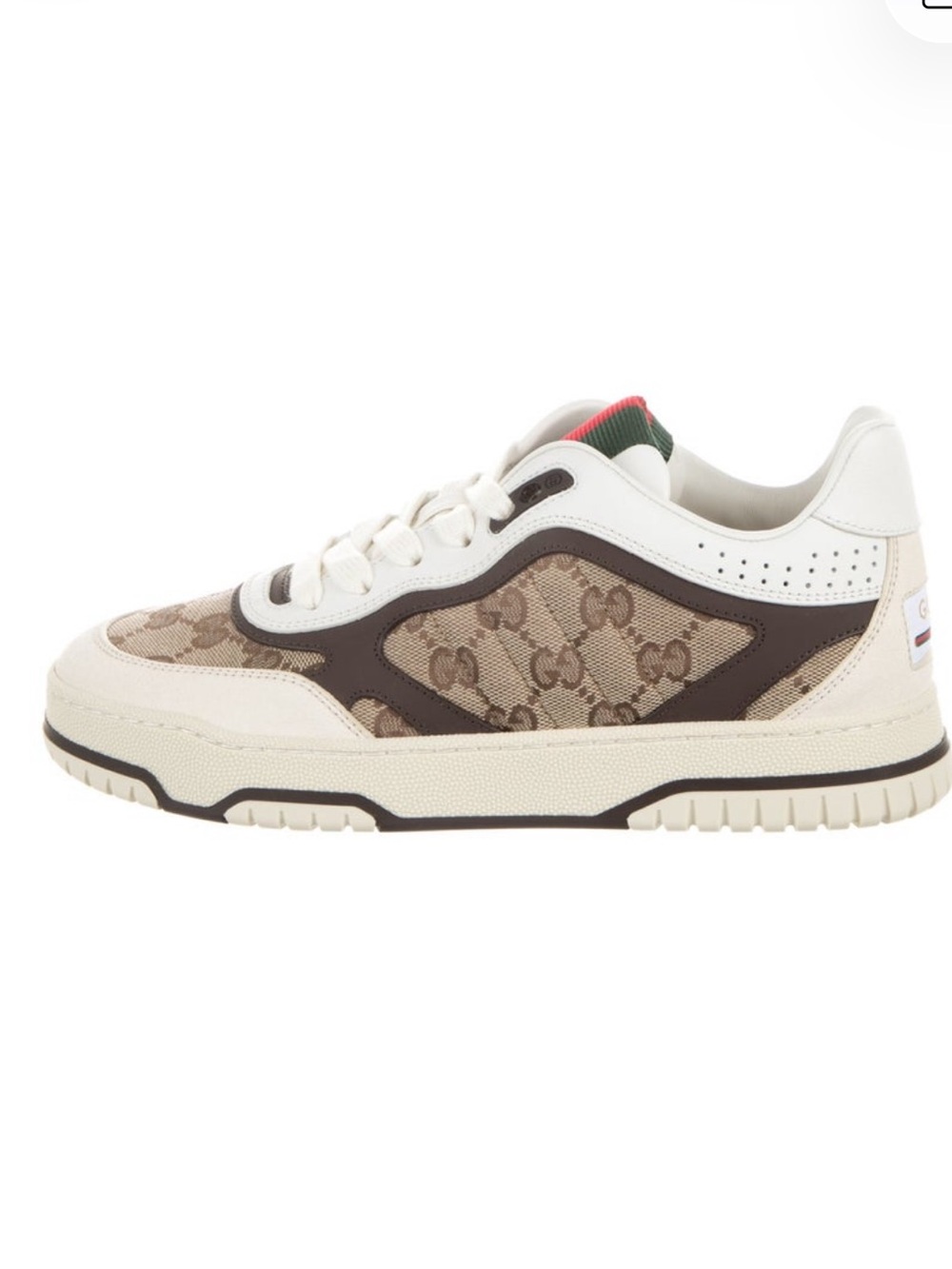 Gucci Re-Web GG Supreme Sneakers White Brown Size US 6 IT 36 New with box